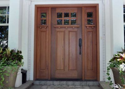 Custom all wood door built and installed locally