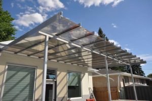 All glass roof patio cover installed in Saskatoon