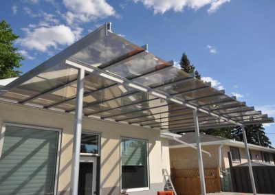 All glass roof patio cover installed in Saskatoon